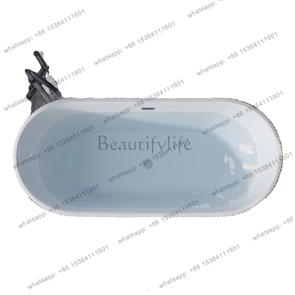 Acrylic integrated wave pattern hotel bed and breakfast independent family bathtub