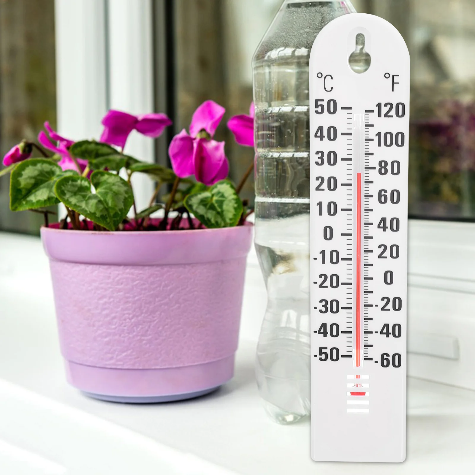 

2pcs Indoor Thermometer: Wall-Mounted Temperature Gauge For Home Garden Cold Storage Clear Display Room Thermometer For