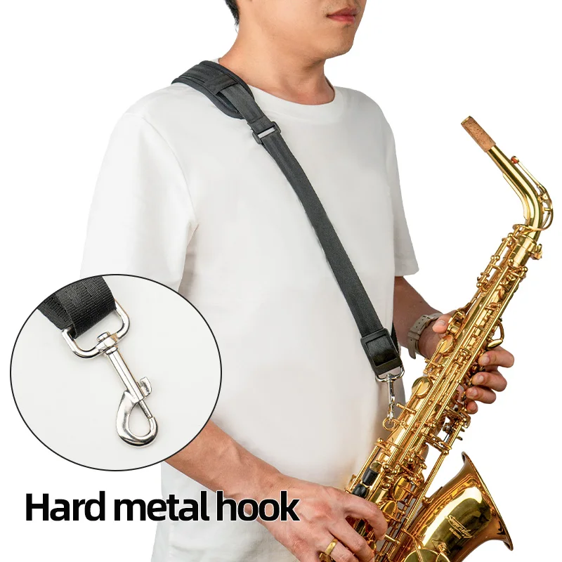 E-Flat Alto Tenor Sopran Saxophon Gurt, Umhängegurt, Hängebügel, Gurt für elektrische Blasinstrumente, Musikinstrumentenzubehör – Detail 1