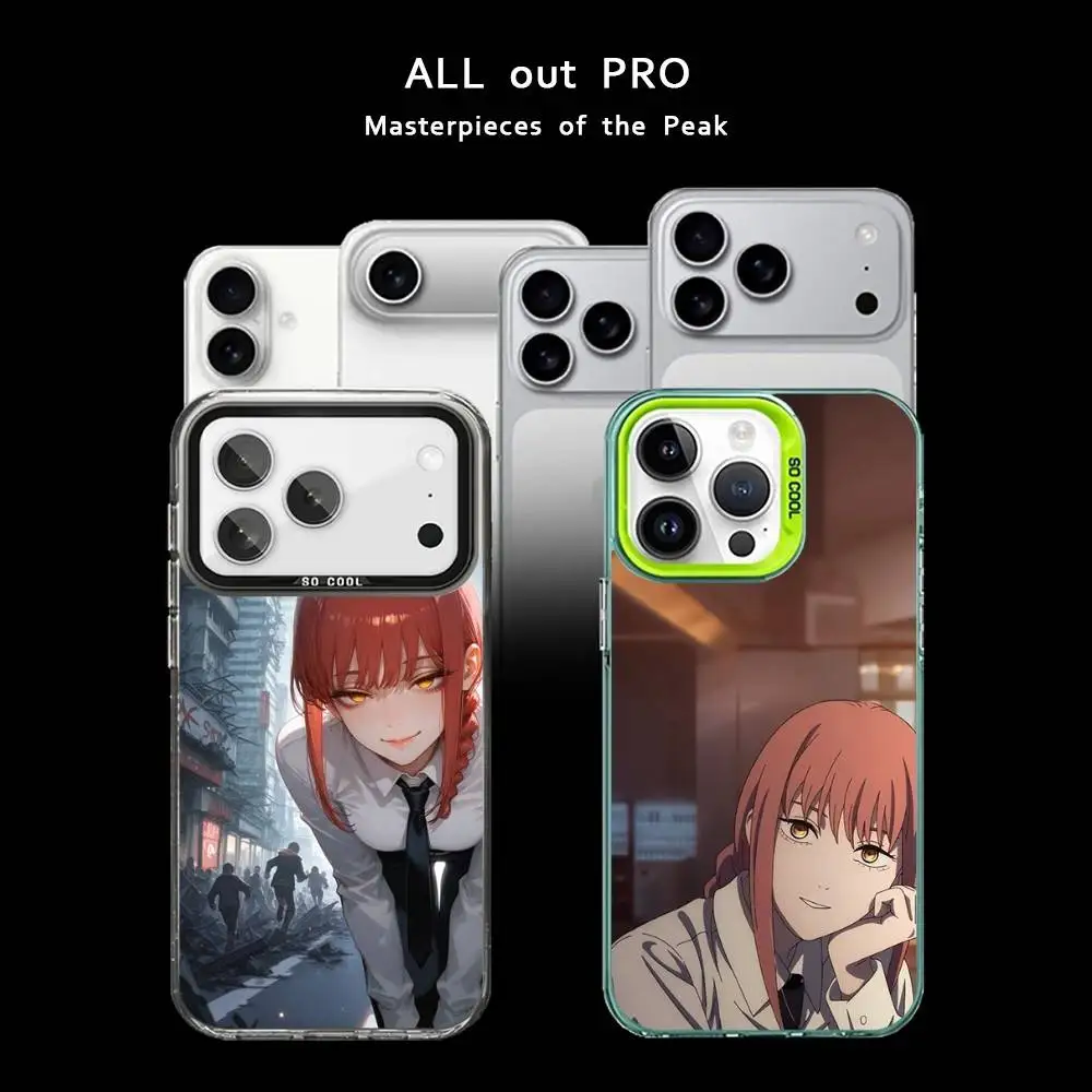 

Chainsaw-Man M-Makima Phone Case For iPhone17,16,15,14,13,12,11 Pro Max Blcak Matte Shockproof Cover