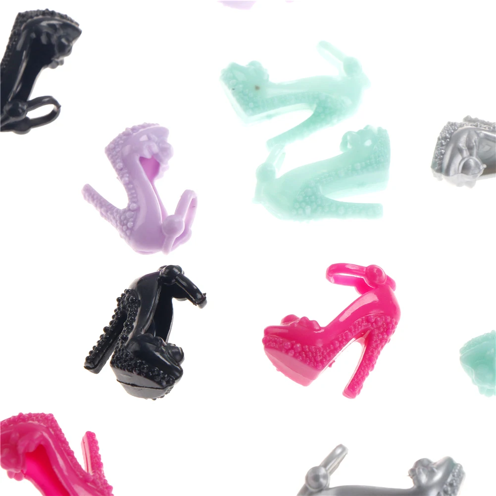 10 Pairs Shoes Party Dress Doll Shoes Dolls Accessories Gift
