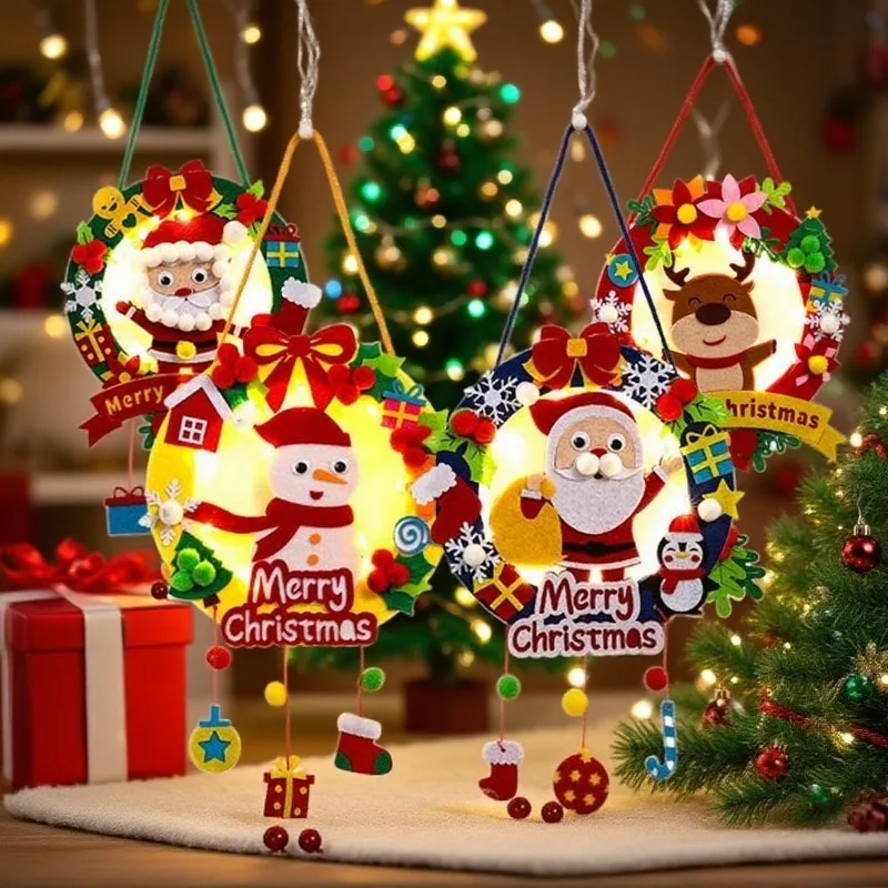 1–30 Stück Weihnachtsbeleuchtung, Girlande, DIY-Set, leuchtende LED-Lichterkette für Kinder, Basteln, Urlaubsbaumschmuck, Zuhause, Party-Dekoration
