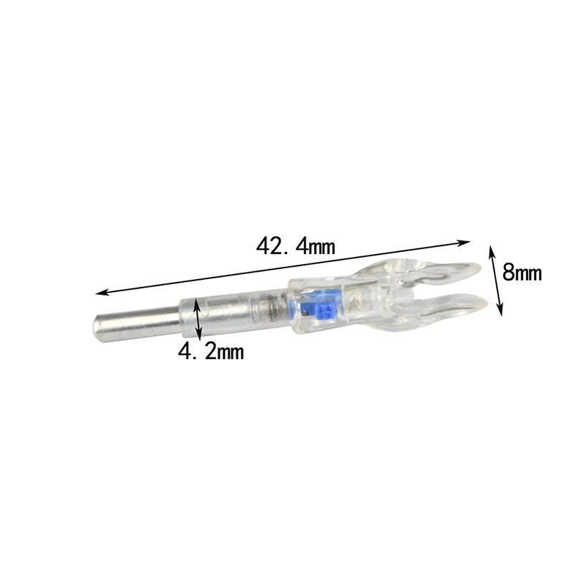 Flecha de tiro con arco de 3 piezas, cola de flecha iluminada con LED para ID de 4,2mm, ejes de flecha, ballesta compuesta, arco recurvo, accesorios