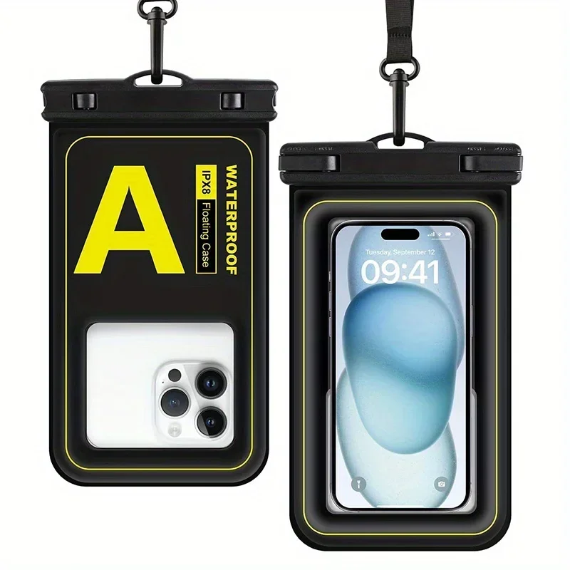 

HAISSKY Letter Float Waterproof Swimming Bags Outdoor Travel Surfing Beach Neckband Phone Pouch For iPhone Samsung XIaomi Huawei
