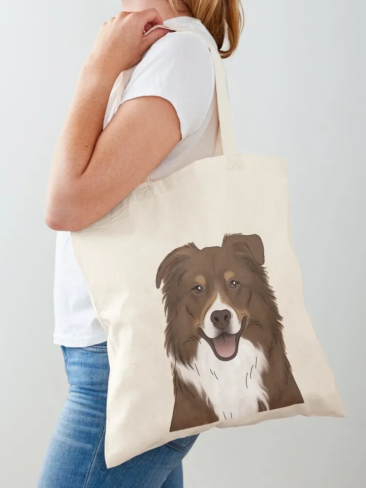 Tas Tote Anjing Gembala Australia Tas belanja tas keranjang belanja tas khusus Tas besar