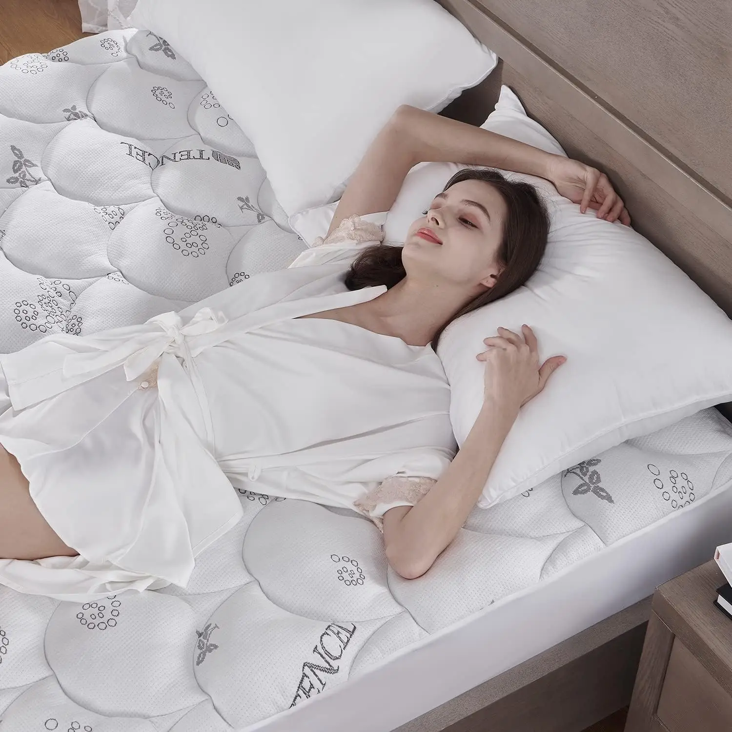 

Мягкий топпер Softhour Queen Size 40% из сумесины тенселя, вискоза из бамбука и хлопка, наматрасник, толстый, роскошный и