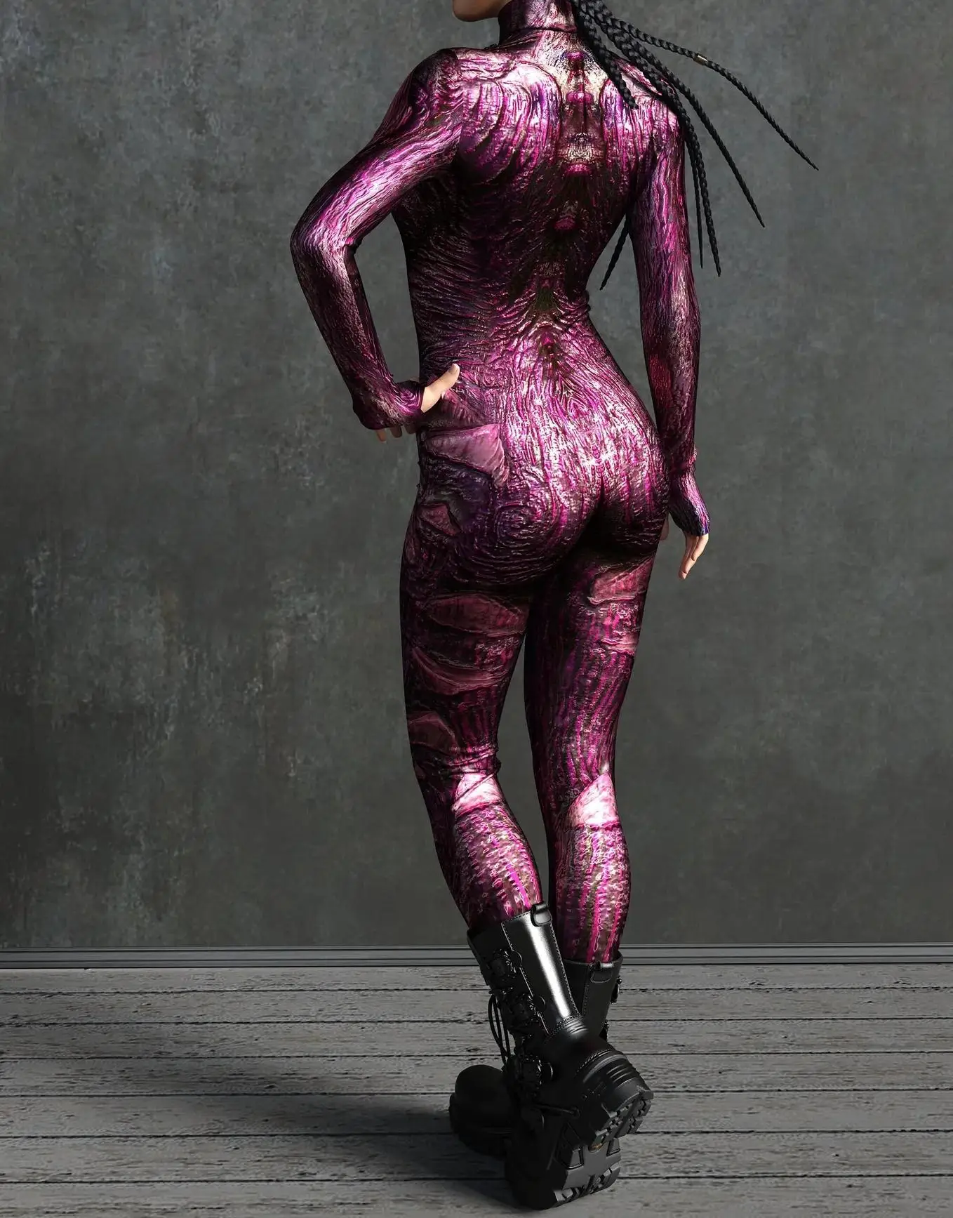 Halloween Anime Horror Spezies Cosplay Jumpsuit Terror Monster Skin Bodysuit Steampunk Party Show Anzug Unisex Rave Zentai – Detail 29