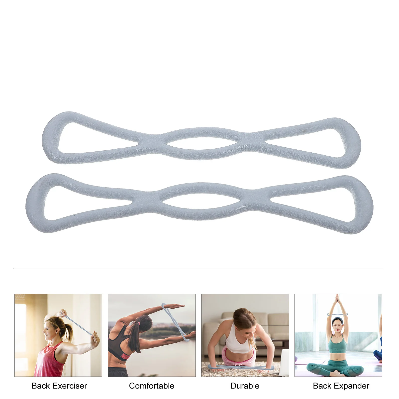 قطعتان من حزام المقاومة الممتاز من مادة Tpr لمعدات اللياقة البدنية الداخلية لتدريب العضلات على الكتف والكتف ثلاثية الرؤوس #5