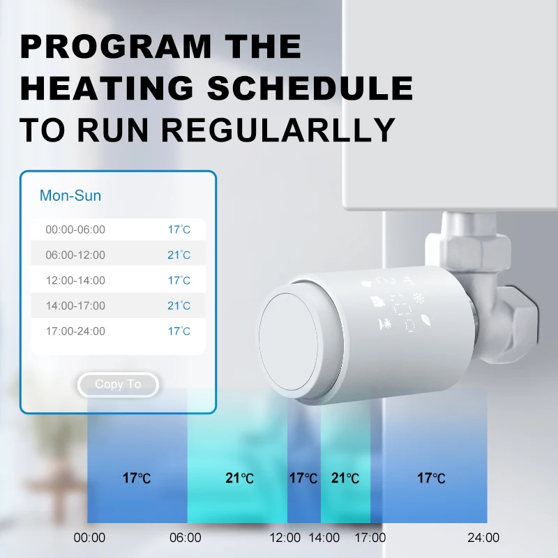 Tuya zigbee válvula termostática do radiador inteligente trv termostato controlador de temperatura programável funciona alexa ei google