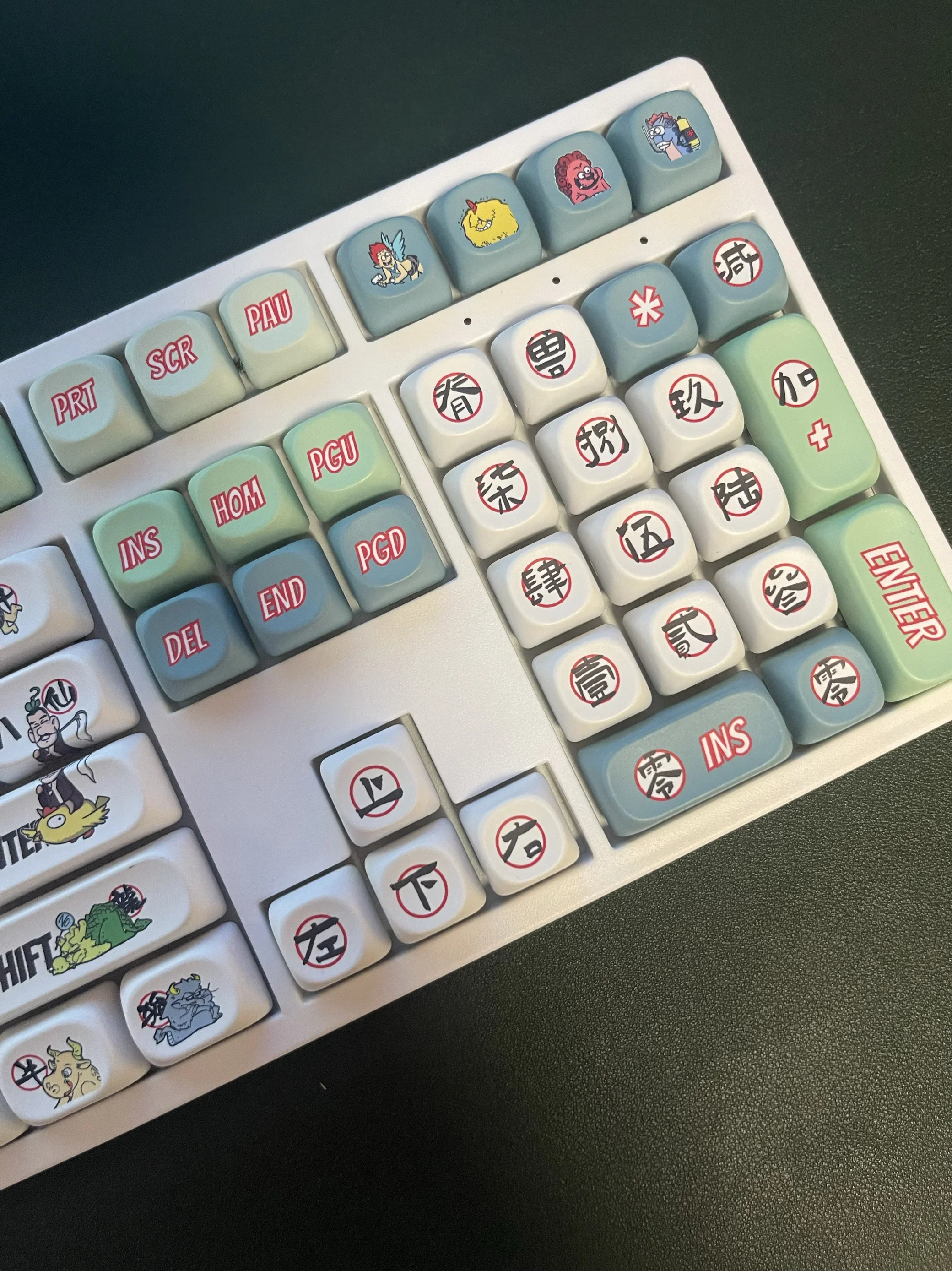 

Spine Beast Fairy Keycaps Hot Sublimation Keycaps Love You PBT Small Full Set OQO Highly DIY Keycaps Mechanical Keyboard
