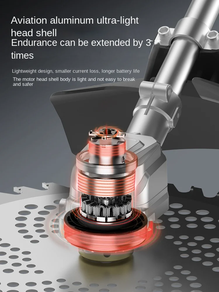 Brushless Small Household Lawn Mower, External Rotor Rechargeable Lithium Battery Grass Trimmer