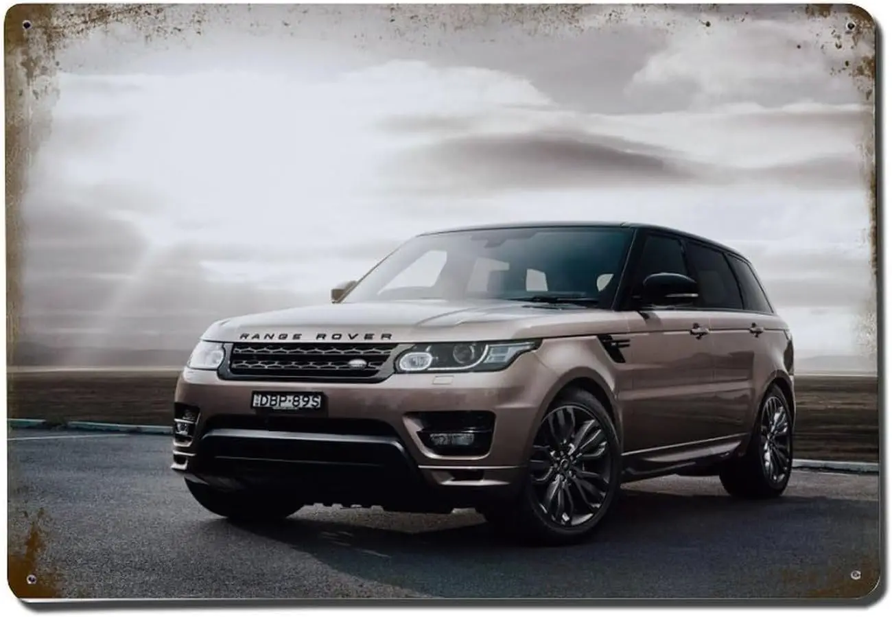 Range Rover Metal Tin Sign Poster 8”×12” Painting Sign Funny Wall Vintage Art Decor Retro Plaque For Home Bar Pub Club Cafe Deco
