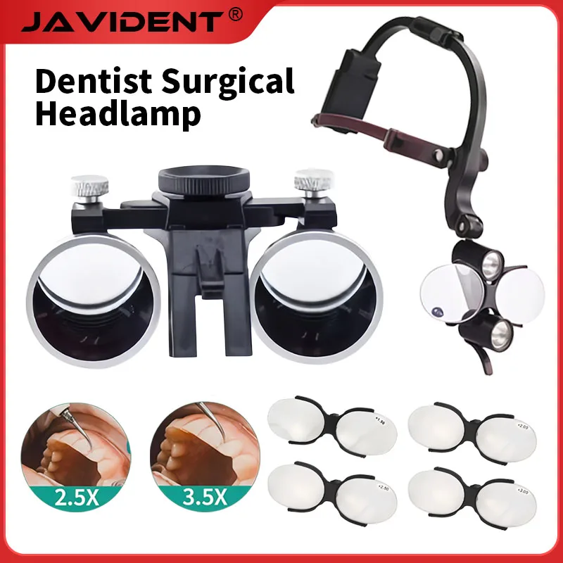 

Dental LED Magnifying Glass Lenses and Accessories; Compatible with Surgical Headlights; Binocular Magnifying Glass Materials