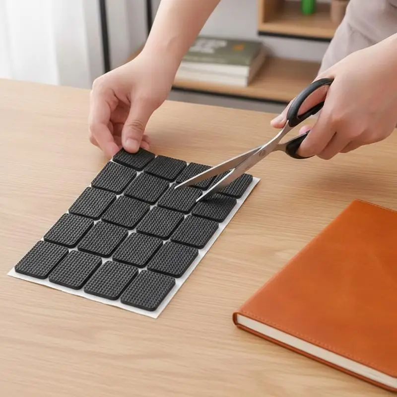 Furniture Foot Protector Pads Self Adhesive Non Slip 4-18Pcs Reduce Noise Prevent Scratches for Hardwood Tile Floors