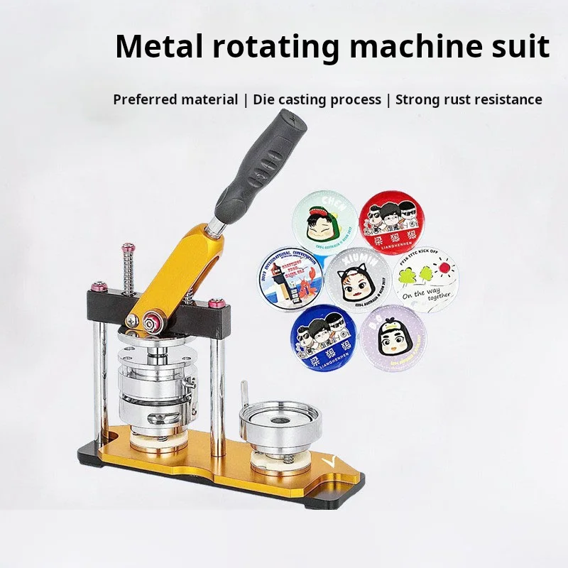 hit productMetal Rotary Badge Machine, Lapel Pin Machine,badge Button Making Machine, Tinplate Badge Equipment Including Molds