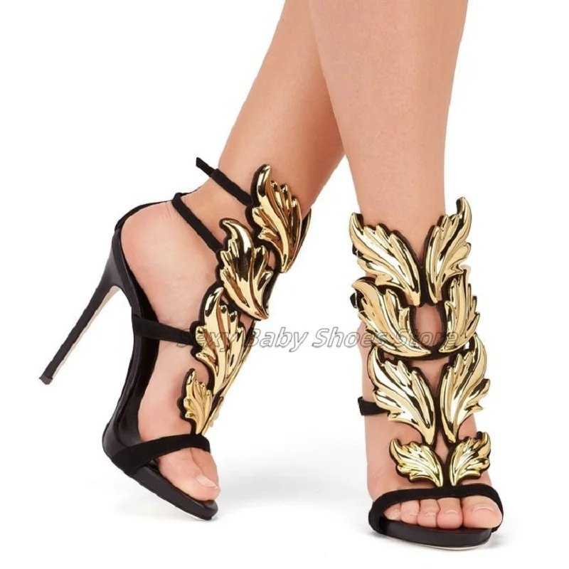 

Bowknot Wings Slim Heels Women's Roman Style Foreign Trade Sandals High Heels Large 42 European and American