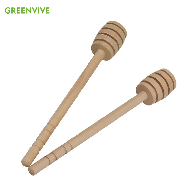 5 pcs Wood Honey Spoon Stir Bar Wooden Honey Stick  for Honey Jar Supplies Long Handle Mixing Stick Beekeeping Honey Tools