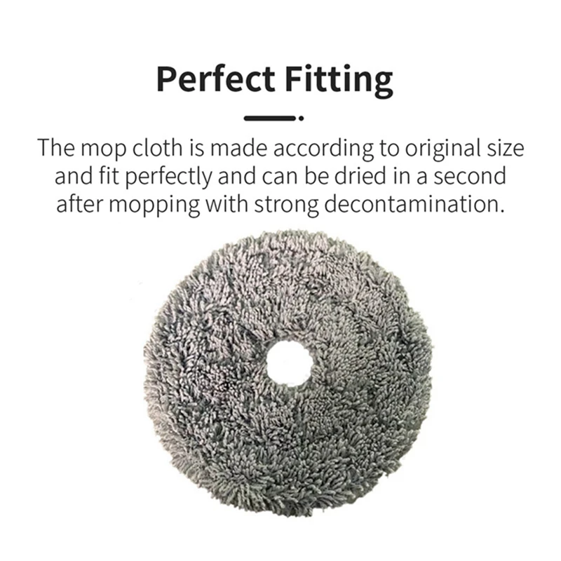 ABBK-Washable Mop Cloth For Lydsto W2 / UWANT U200 Robotic Vacuum Cleaer Replacement Spare Parts Mopping Pad