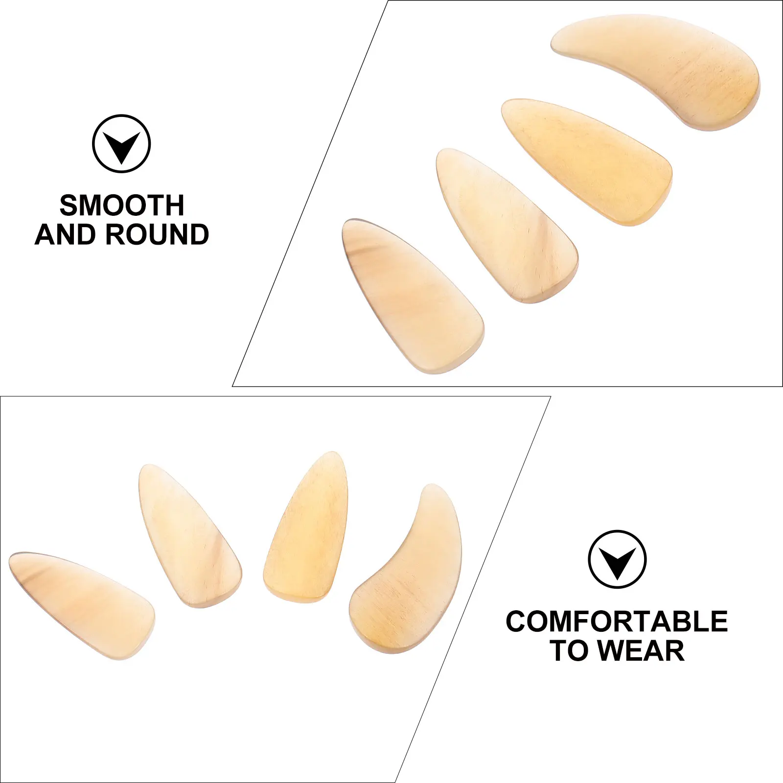 

8 pcs Guzheng Fake Nails Premium Durable Finger Protectors Lightweight Portable Practice Tools Groove Design Moderate Thickness