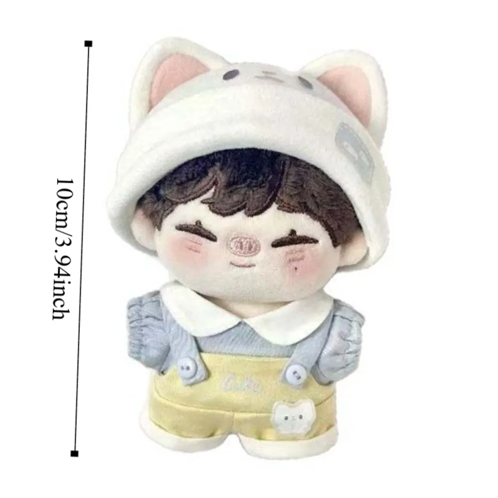 1 set DIY Clothing Cat Hat 10cm Cotton Clothes Suit Mini Clothes Outfit Strap Pants Cute Dress Up Set Children's Gift