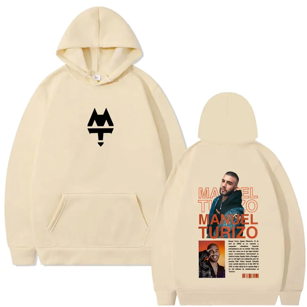 Rapper Manuel Turizo Graphic Hoodie Men Women Hip Hop Fashion Pop Music Pullover Hoodies Men's Vintage Casual Oversized Pullover