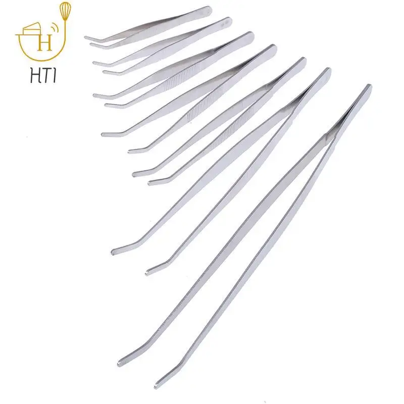 Stainless Multifuctional Steel Elbow Tweezers Aquarium Clip Long Tongs Medical Tweezers Forceps Tools 12.5/14/16/18/20/25cm