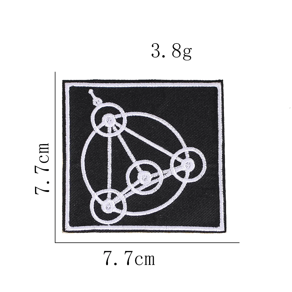 Celestial Lagrange Point Stickerei-Patch, kosmisches Orbit-Muster, zum Aufbügeln, für Kleidung, Taschen, DIY-Dekoration, Reparaturzubehör – Detail 7