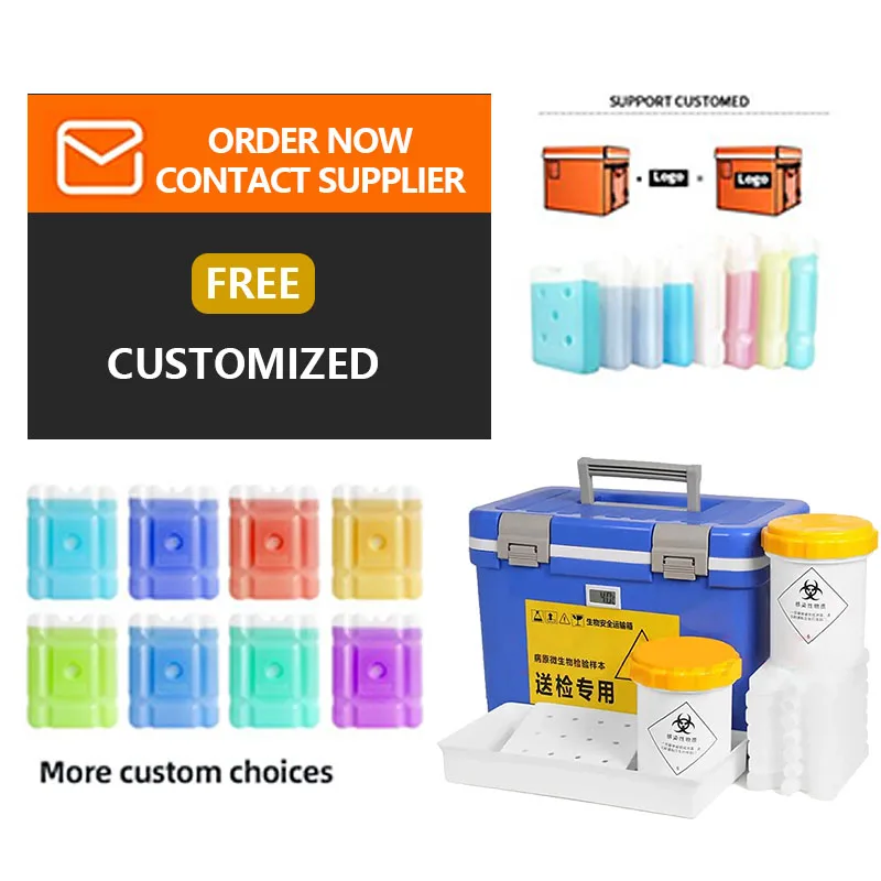 Medical Cooler Box with Temperature Display, Insulated Cold Storage Shipping Box for Vaccine & Sample Transport