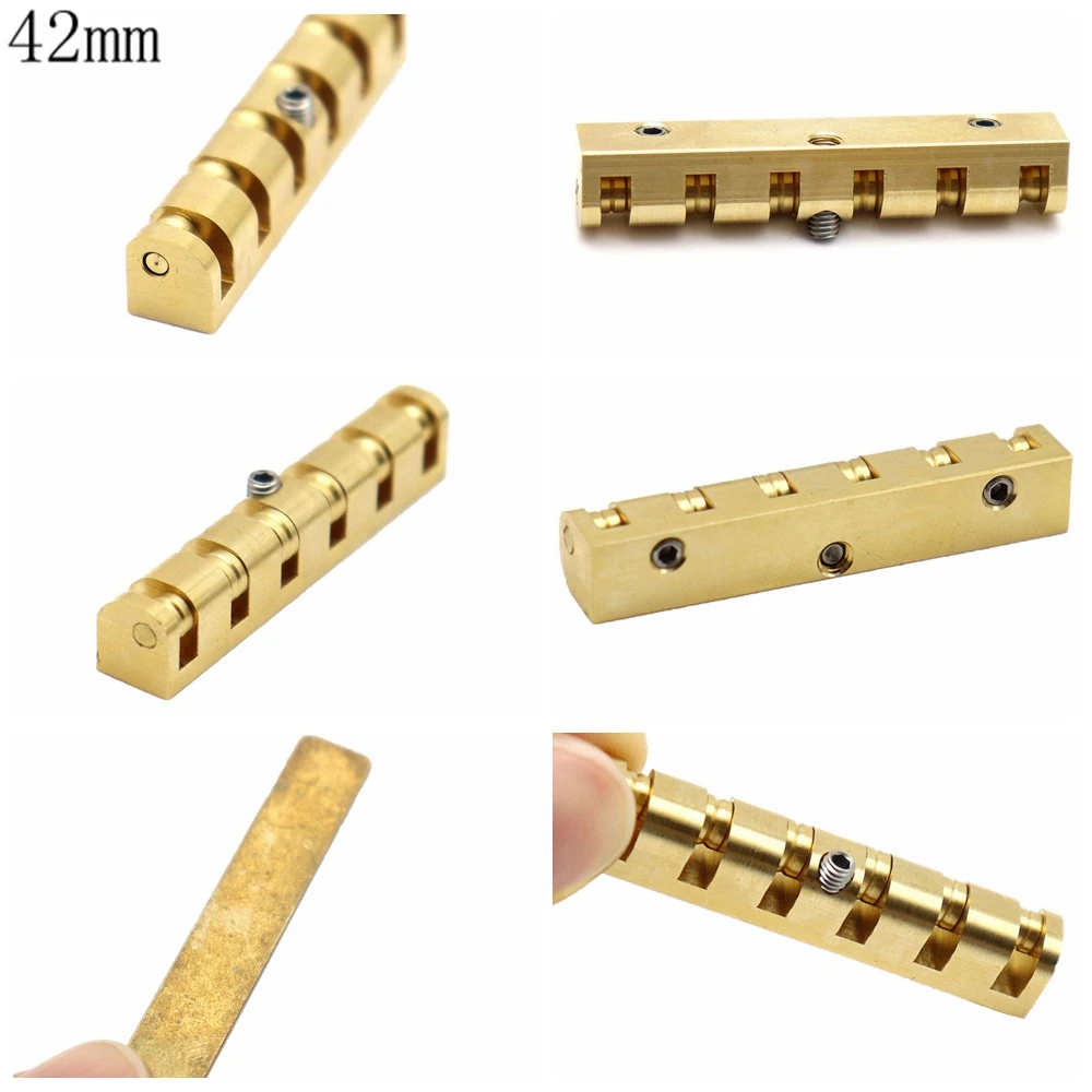 42mm/43mm Height Adjustable Brass Roller Guitar Nut Metal Nut for Les Paul LP SG Style Electric or Acoustic Guitars