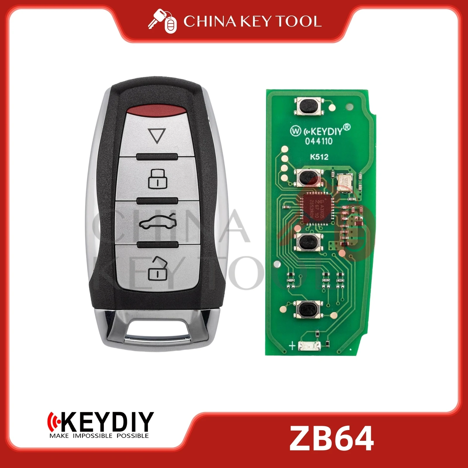 

Универсальный смарт-ключ KEYDIY KD ZB64 ZB64-4 с 4 кнопками для GWM Great Wall