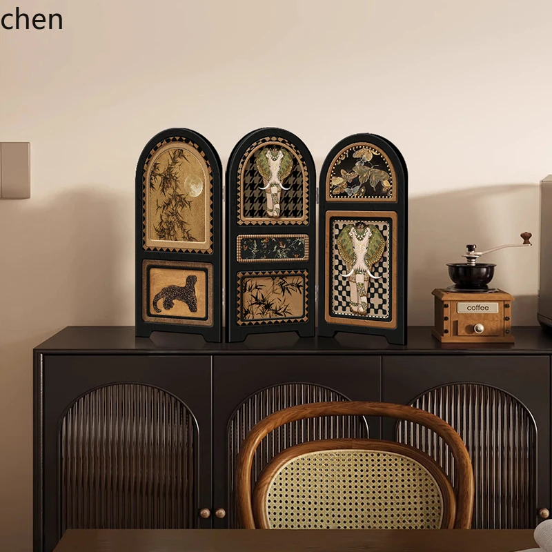 

QZT Small Screen Desktop Ornament Living Room Side Cabinet TV Cabinet Home Decoration