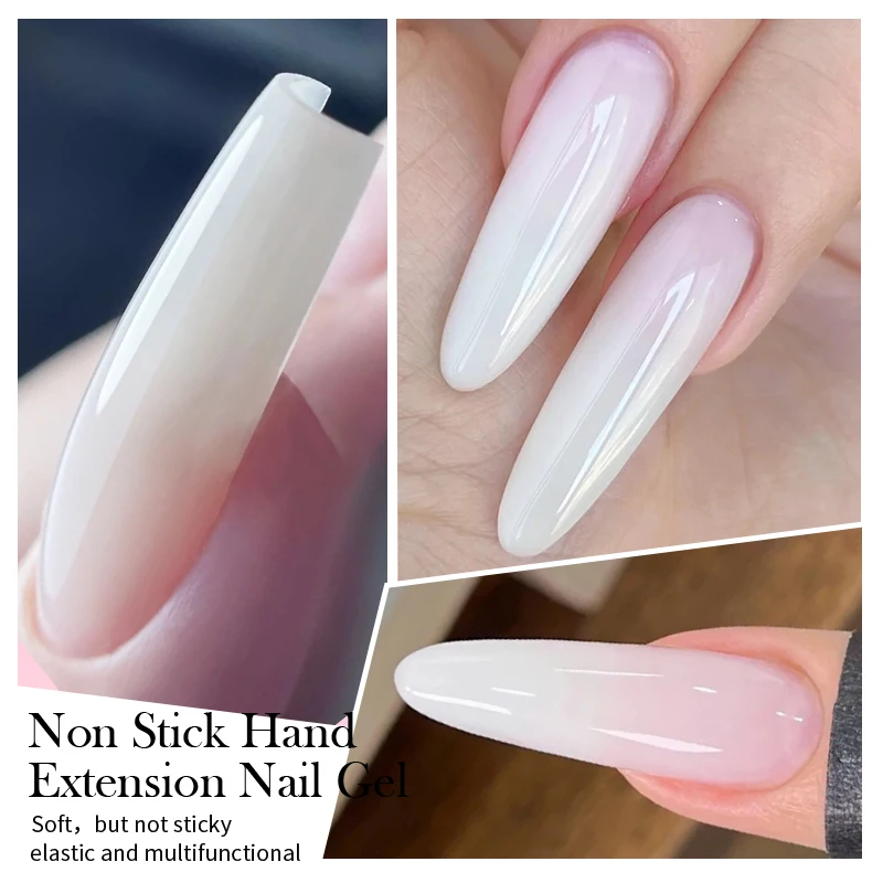 BORN PRETTY 15ml สีขาว Non Stick Hand EXTENSION เจลเล็บสําหรับ 3D แกะสลักดอกไม้เล็บอาคาร UV เจลอะคริลิคเคลือบเงา