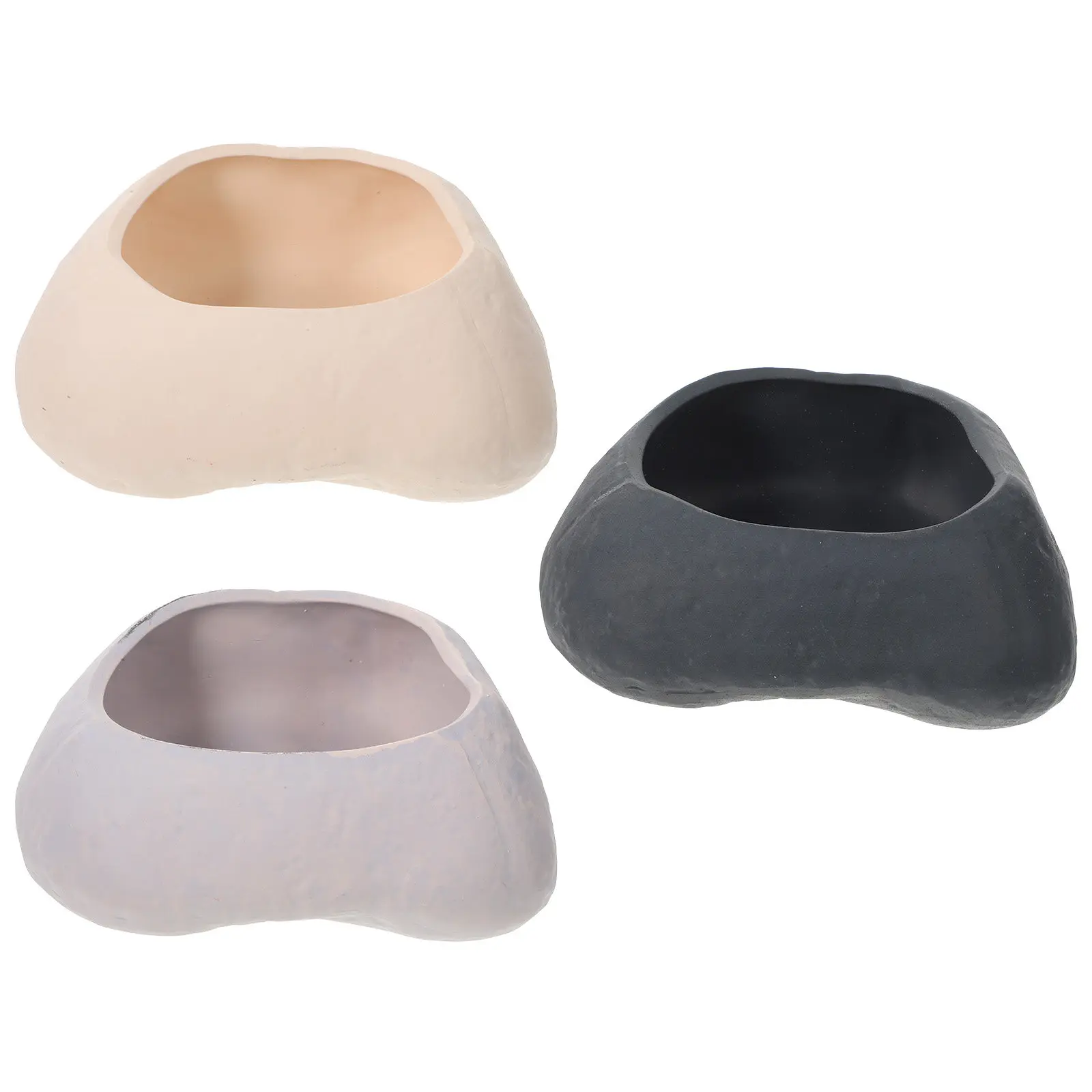 3Pcs Mini Ceramic Flowerpot Succulent Planter Set Fresh Simple Design Decorative Indoor Outdoor Flower Pot for Home Office