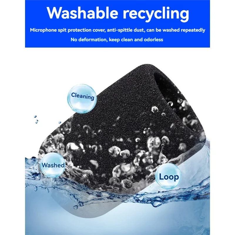 ABGN 5Pcs Mic Windscreen Windproof Foam Filter For Audio Technica ATR2500 AT2035 AT2050 AT4040 Microphone Windshield