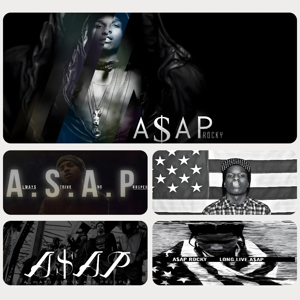 A$AP Rocky ASAP American Flag Rap Rapper Mousepad Gaming Mouse pad Pc Accessories Deskmat Keyboard Mat Desk Protector Mause Pads