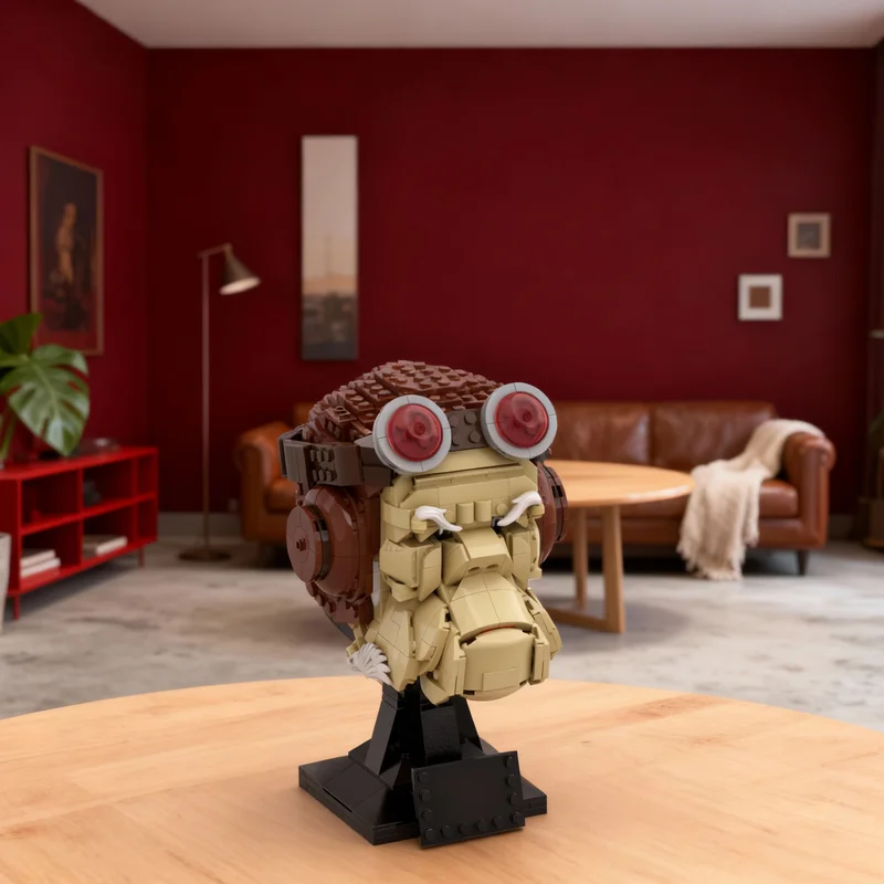 

Конструктор MOC Kuiil: Коллекционный шлем, модель звездных боев, 723 детали, для декора дома, подарок для мальчиков на Рождество