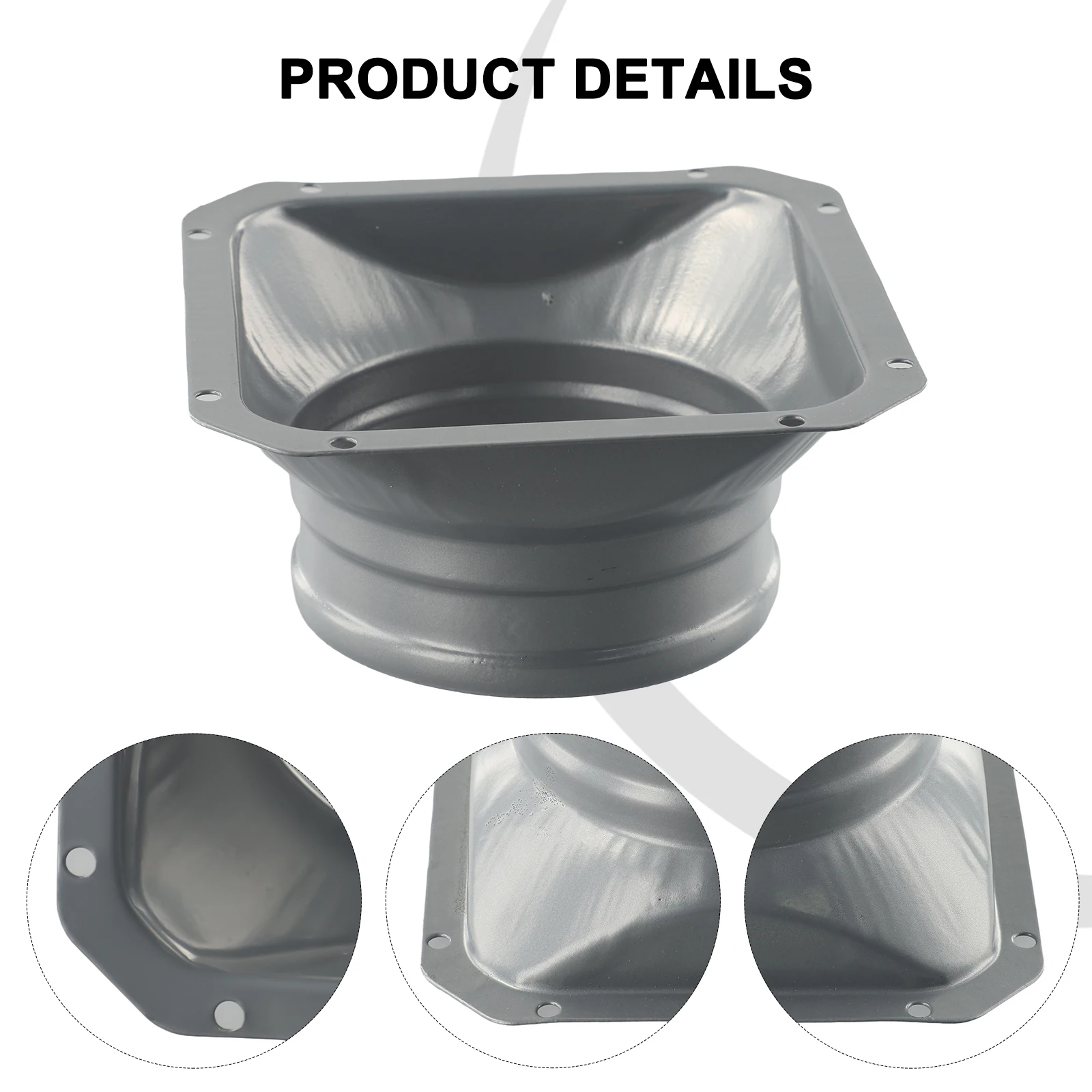 410inch Metal Flange Tube Connector with Smooth Edges and Pressure Groove Technology for Air Ventilation and Exhaust Duct