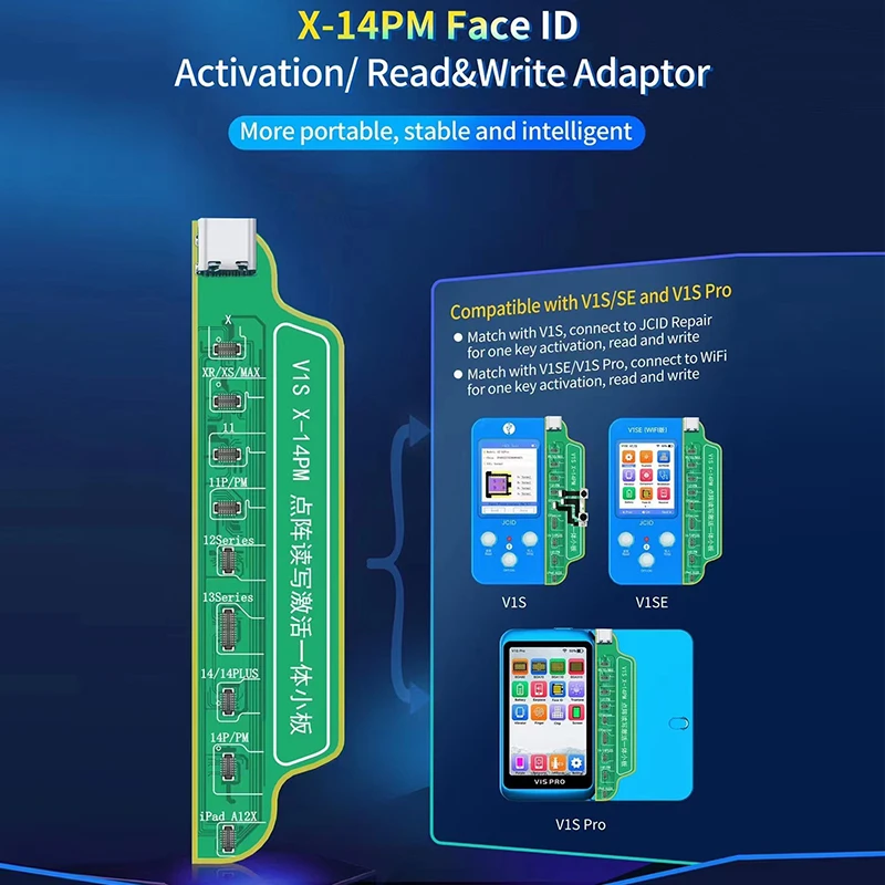 JCID JC V1SE Programmer Ture Tone LCD Display Original Color  Fingerprint Battery Dot Matrix FPC Earpiece Face ID Repair V1S Pro