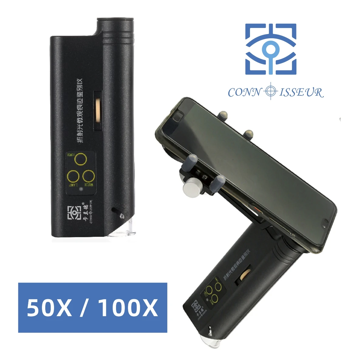 

CONNISSEUR OMA-50X 100X High Magnification Microscope Loupe Porcelain Antique Jade Jewelry Gemstone Diamond Identification Tools