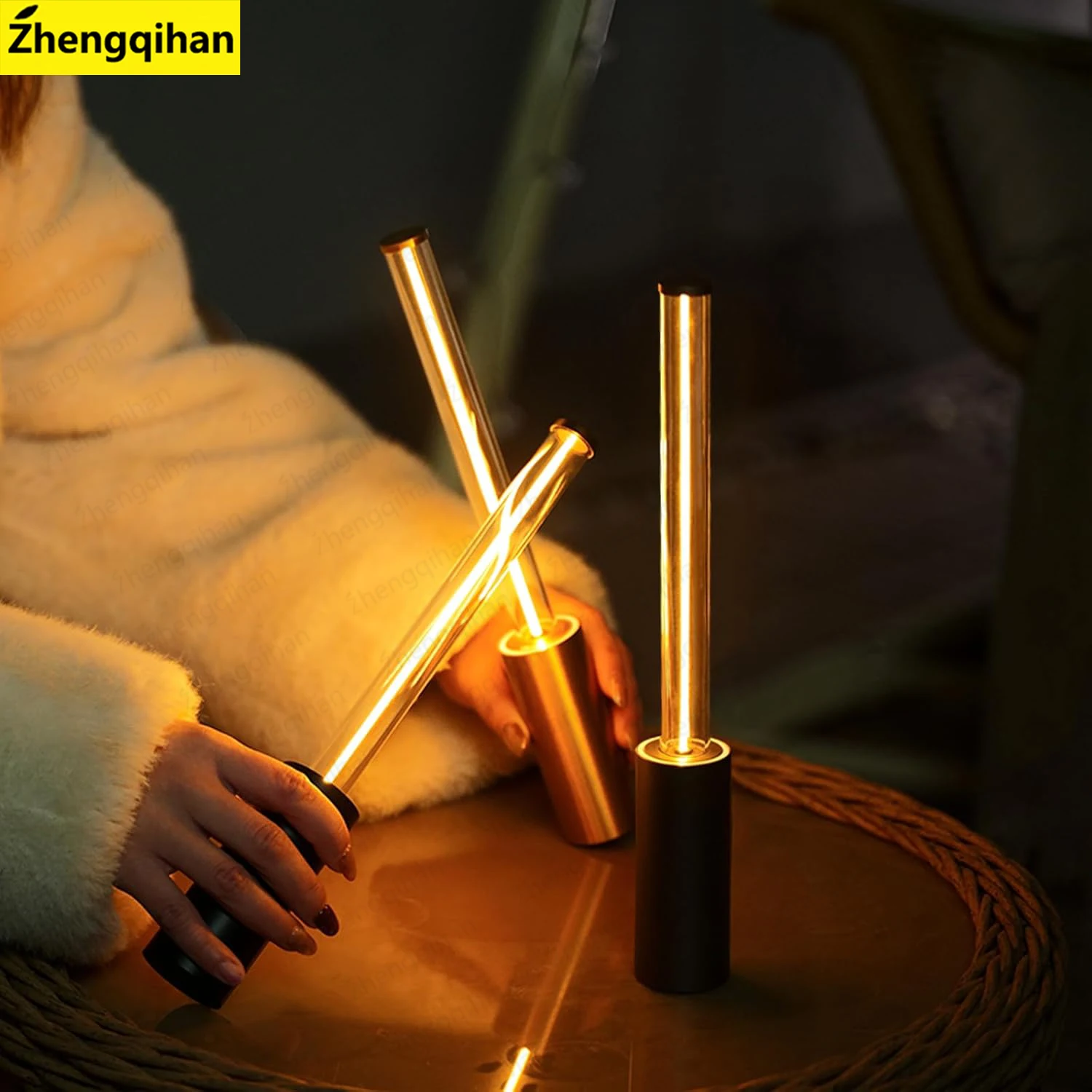 

Rechargeable Table Lamp LED Touch Sensor Desktop Night Light Wireless Reading Lamp For Restaurant Hotel Bar Bedroom Decor Light