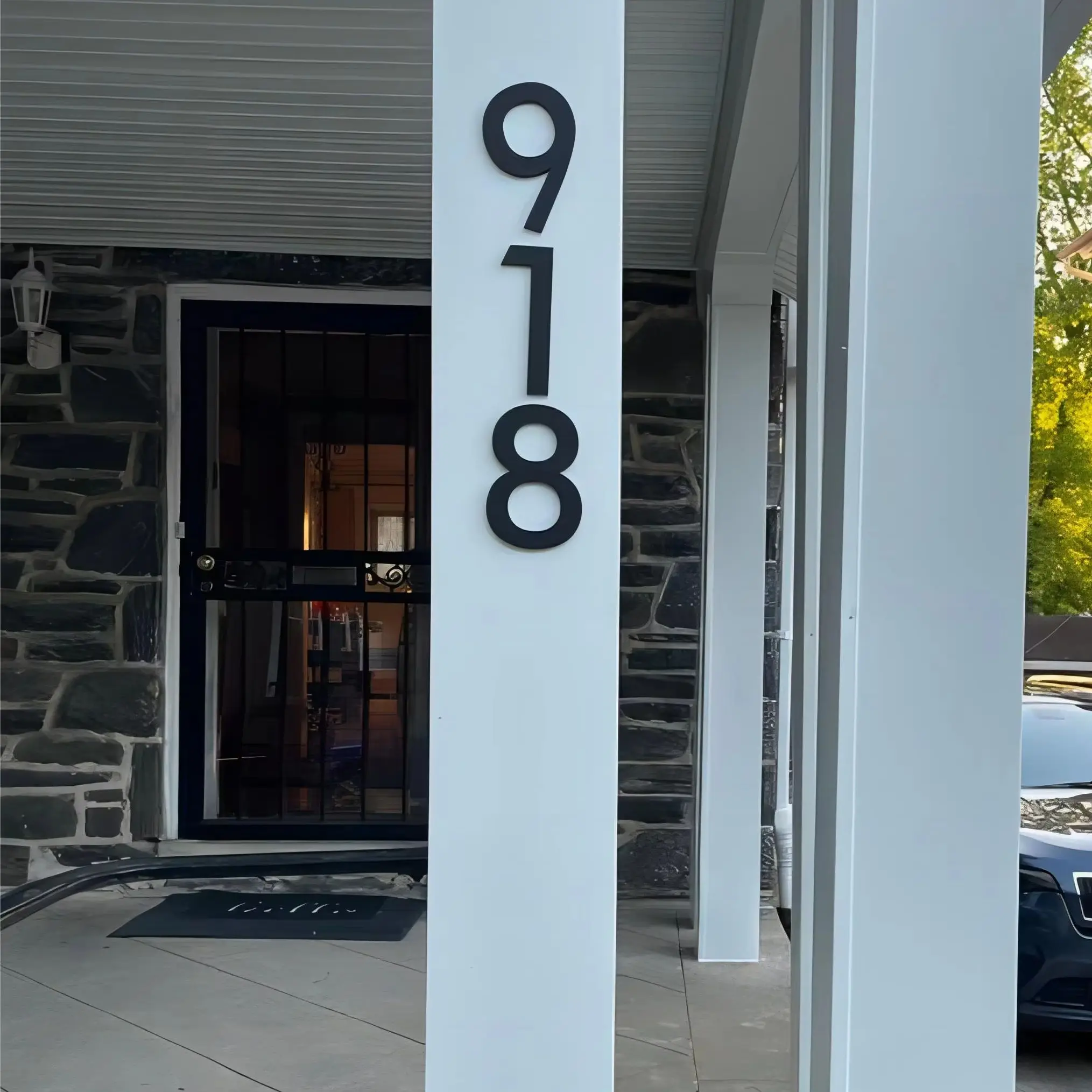 8 بوصة 10 بوصة أرقام المنزل الحديث أرقام المنزل الحديث والحروف أرقام العناوين علامة منزل أكريليك مقاومة للماء #4