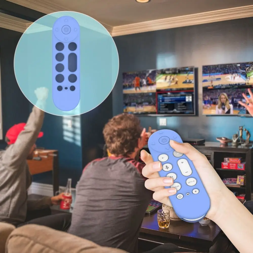 Silicone Remote Controller Cover Shockproof Remote Protective Case for Google TV Streamer 4K 2024 Voice Remote Control