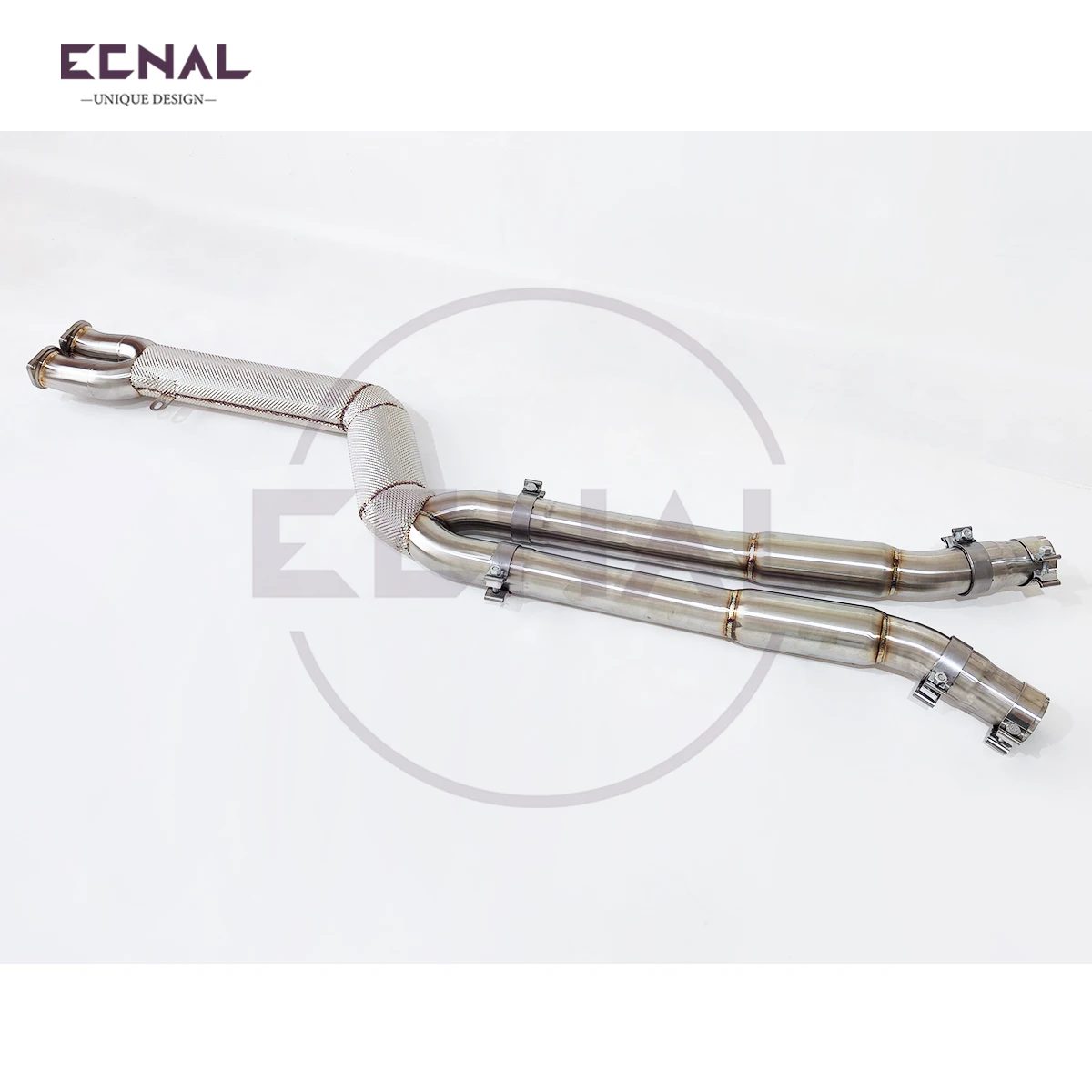 

Ecnal Exhaust Single Mid Pipe with Resonators 101mm/3.98inches Sport Exhaust System for BMW X3M F97 X4M F98 S58 3.0T