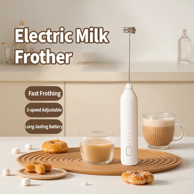 OANKR Kitchen Powerful Milk Frother Wand With USB Charging, Handheld Electric Egg Foam Maker for Lattes, Cappuccino Coffee Tools