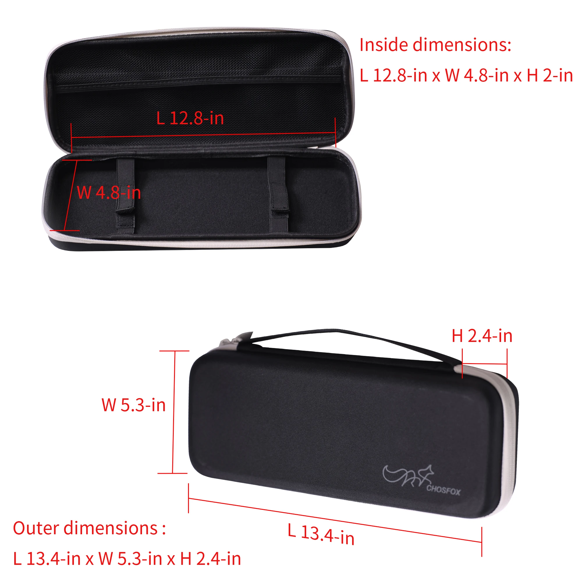 Chosfox Protable keyboard Storage Bag Large Capacity Mechanical Keyboard Bag 60/61/64Thickened Fabric Waterproof Protect Bag
