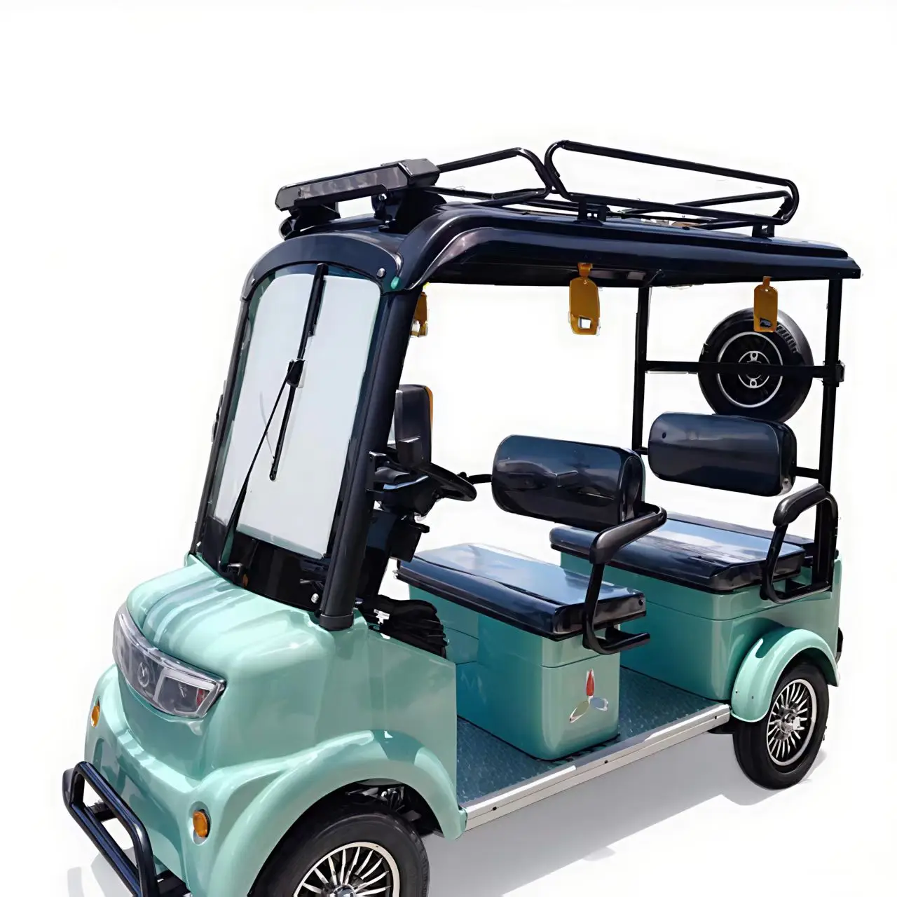 

Hot Sale Factory Wholesale 60V 1200W Powerful Motor Leisure Passenger Electric 4 Wheels Scooter With Roof Electric Tricycle