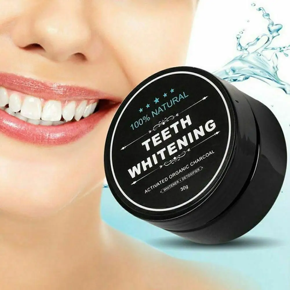 Natural Coco Creme Dental Pó para Clareamento Dental, Higiene Oral, Carvão Ativado, Remoção de Tártaro, Respiração Fresh