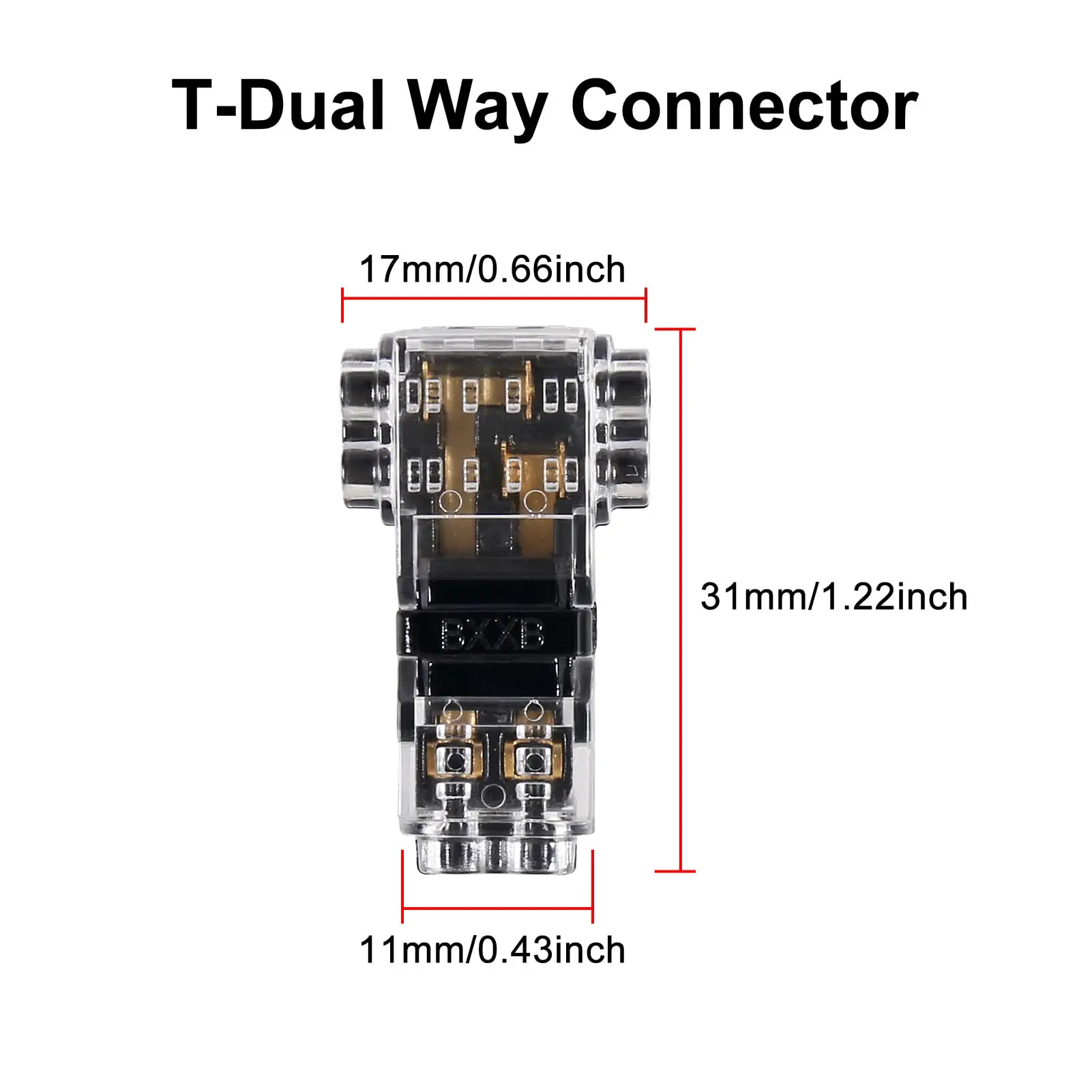 5/10/20pcs T Tap Wire Connectors No Soldering No Wire Stripping 3 Way 2 Pin Small Wire Connectors Compact Low Voltage Connector