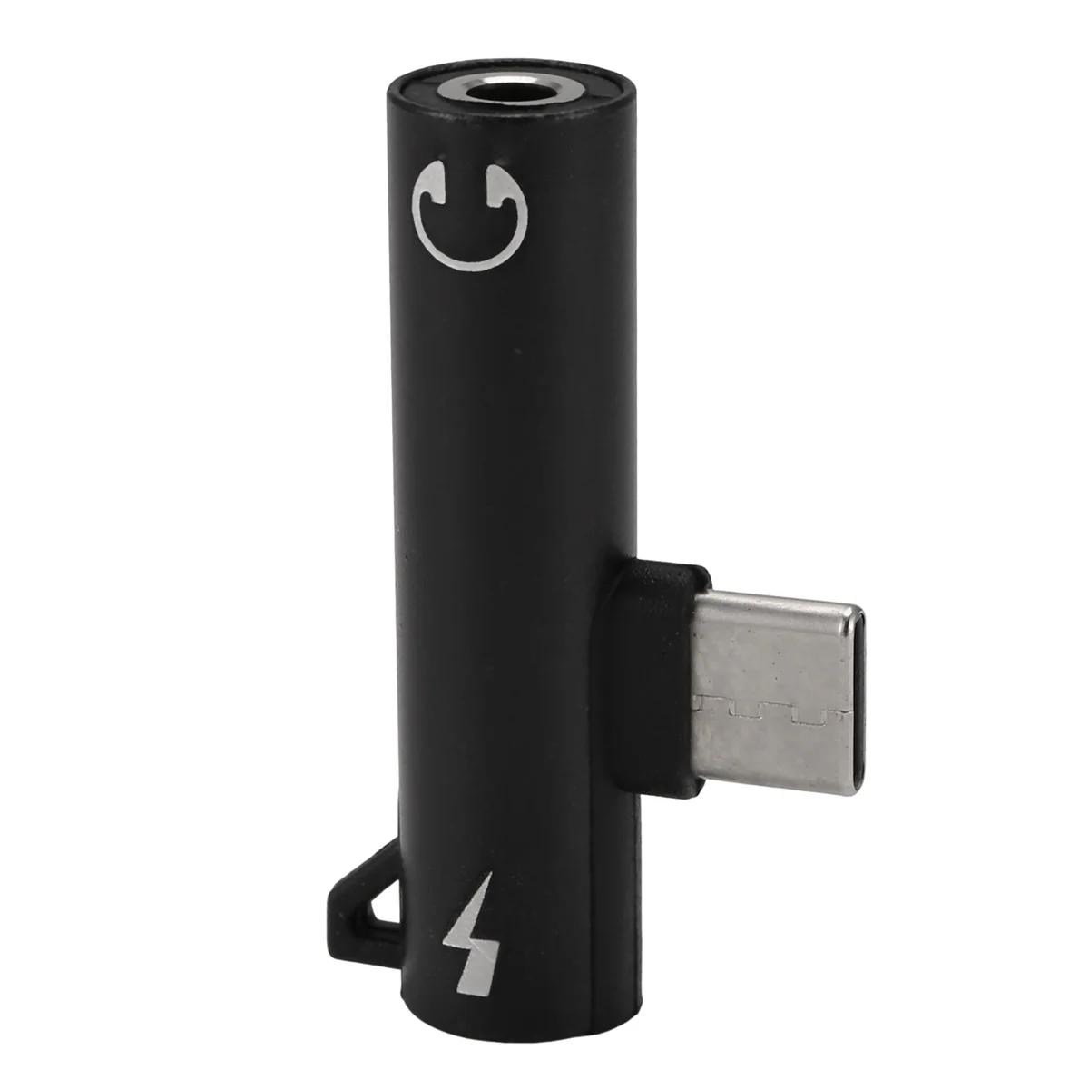 SMIEA Type-C Audio Adapter Hook Call Music Charging 2-in-1 3.5mm Round Hole Earphone Converter