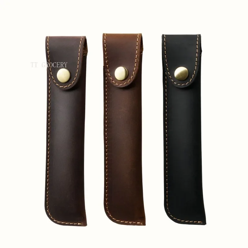 

Retro Fountain Pen Case Genuine Leather Handmade Pencil Bag Pen Cover Stationery Creative Protective Cover School Supplies